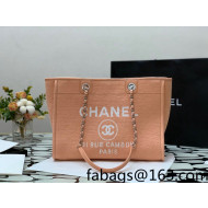 Chanel Deauville Mixed Fibers Medium Shopping Bag A67001 Orange 2022 05