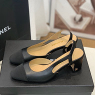 Chanel Leather Slingback Pumps 6.5cm G31318 Black 2022 01