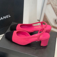 Chanel Fabric Slingback Pumps 6.5cm G31318 Pink 2022