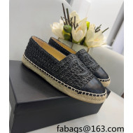 Chanel Braided Fabric Espadrilles G29762 Black 2022