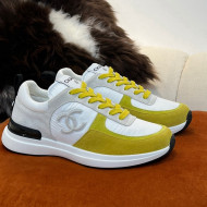 Chanel Fabric & Suede Sneakers G38299 Yellow 2022 032505