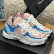 Chanel Knit and Suede Sneakers G38750 Light Pink 2022 032515