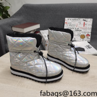 Dolce & Gabbana DG Iridescent Down Snow Ankle Boots Silver 2021 18