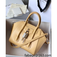 Givenchy Mini Antigona Lock Bag in Box Leather Apricot 2021