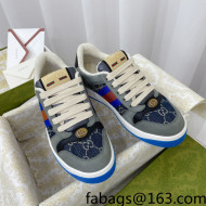 Gucci Screener GG Denim Sneakers Dark Blue 2021 86