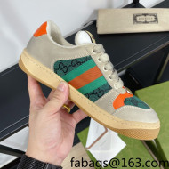 Gucci Screener GG Canvas Sneakers Green/Orange 2021 88