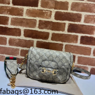 Gucci x Balenciaga Print GG Canvas Horsebit 1955 Mini bag 658574 beige 2022