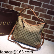 Gucci GG Canvas Medium Top Handle Bag 326514 Camel Brown 2022