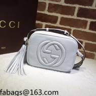 Gucci Soho Small Leather Interlocking G Tassel Disco Camera Bag 308364 White 2019