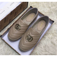 Gucci Leather Espadrille with Double G 551890 Beige 2019