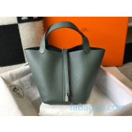 Hermes Picotin Lock Bag 22cm in Togo Calfskin Green Almond 2020