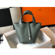 Hermes Picotin Lock Bag 18cm in Togo Calfskin Green Almond 2020