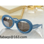 Balenciaga Round Sunglasses BB0073 Blue 2022