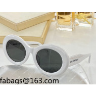 Balenciaga Round Sunglasses BB0073 White 2022