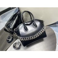 Givenchy Small Antigona Chain Bag in Box Leather Black 2022