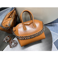 Givenchy Small Antigona Chain Bag in Box Leather Brown 2022