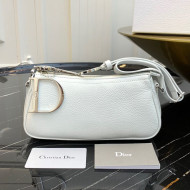 Dior Vintage Grained Leather Hobo Bag White 2019