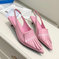 Balenciaga Tassel Slingback Pumps 3cm Pink 2021