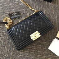 Chanel Quilted Lambskin Medium Boy Flap Bag with Gold Hardware(Top Quality)