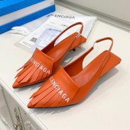 Balenciaga Tassel Slingback Pumps 3cm Orange 2021