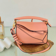 Loewe Puzzle Mini Bag in Smooth Calfskin Peach Pink 2022 10173