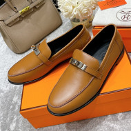 Hermes Mocasini Calfskin Loafers Brown 2021