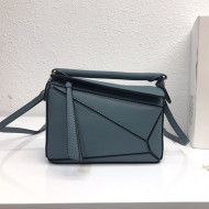 Loewe Puzzle Mini Bag in Smooth Calfskin Dusty Blue 2022 10173