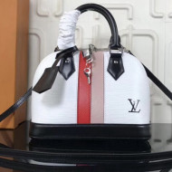 Louis Vuitton Stripes Epi Leather Alma BB Bag White 2018