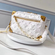 Louis Vuitton Mini Soft Trunk Bag in Embroidered Tuffetage Canvas M44480 White 2021