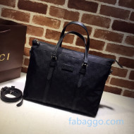 Gucci Medium GG Nylon Messenger Bag 387067 Black 2020