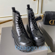 Balenciaga Strike Calfskin Lace-up Short Boot All Black 2020