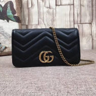 Gucci GG Marmont Leather Mini Bag 488426 Black 2017