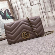 Gucci GG Marmont Leather Mini Bag 488426 Nude 2017