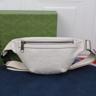 Gucci GG Embossed Belt Bag 658582 White 2021