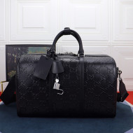 Gucci GG Embossed Duffle Travel Bag ‎625768 Black 2021