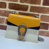 Gucci Dionysus Leather Mini Chain Bag 421970 Orange/White 2021