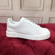 Dolce Gabbana Portofino Sneakers in Nappa Leather and Rubber Toe-cap White 2020