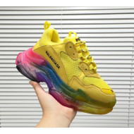 Balenciaga Triple S Rainbow Outsole Sneakers Yellow 2019