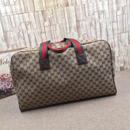 Gucci GG Canvas Duffle Travel Bag 146310 Beige 2021