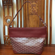 Goyard Leather and Canvas Shopping Bag Burgundy