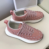 Bottega Veneta Silky Calfskin Braided Sneakers Pink 2019 