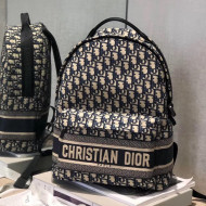 Dior Large Diortravel Original Blue Oblique Canvas Backpack 2019