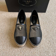 Prada Logo Mesh Espadrilles Black 2022