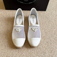 Prada Logo Mesh Espadrilles White 2022