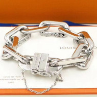 Louis Vuitton LV Edge Medium Bracelet Silver 2021