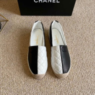 Chanel Patchwork Leather Espadrilles Black/White 2022