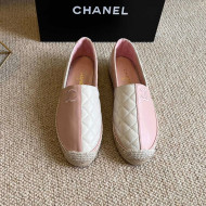 Chanel Patchwork Leather Espadrilles White/Pink 2022