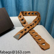 Bottega Veneta Calfskin Belt Brown 2021 111039