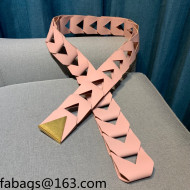 Bottega Veneta Calfskin Belt Pink 2021 111041