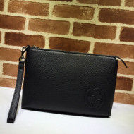 Gucci Men's Leather Pouch 322054 Black 2021